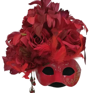 Máscara Pasión · Escarlata & Oro