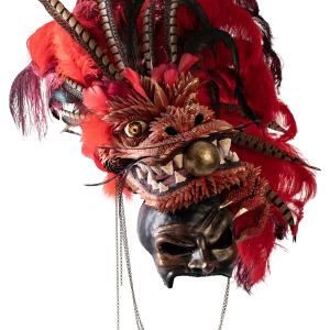 Máscara Dragón · Cobre & Carmesí